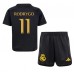 Real Madrid Rodrygo Goes #11 Tredjedraktsett Barn 2023-24 Korte ermer (+ Korte bukser)